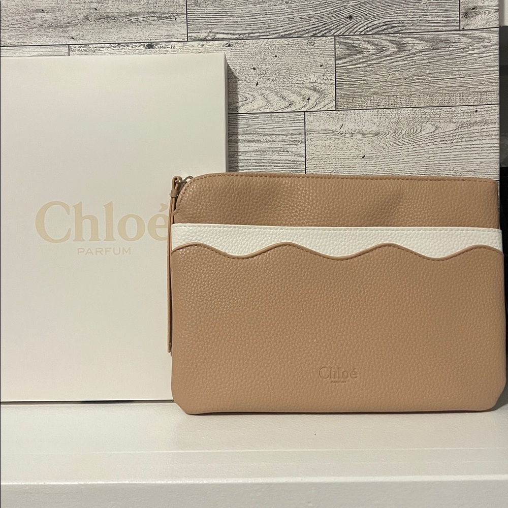 GWP- Tan and White Clutch